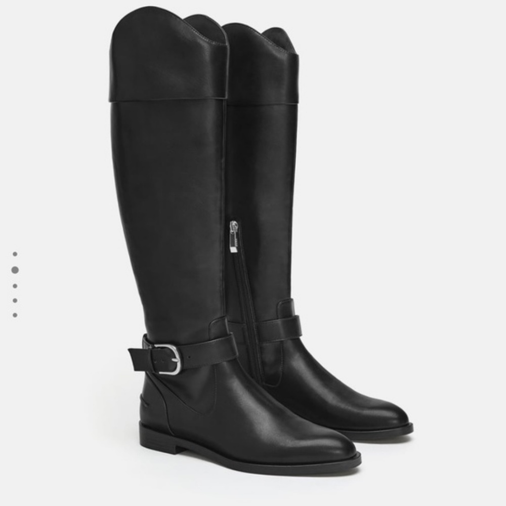 Zara Black Heeled Boots